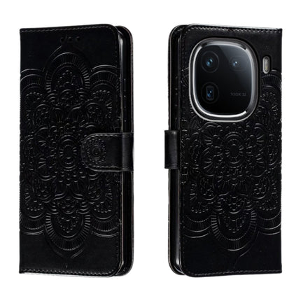 Sun Mandala Embossing Pattern Phone Leather Case, For vivo iQOO 12 Pro, For vivo iQOO 12, For vivo Y200 5G