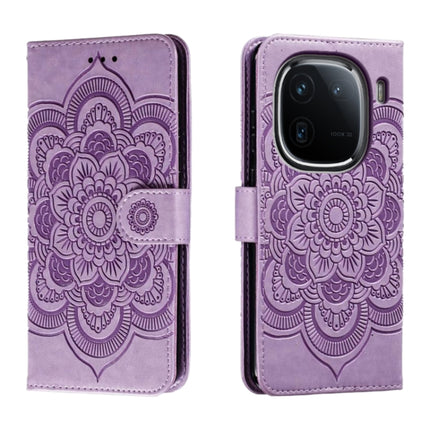 Sun Mandala Embossing Pattern Phone Leather Case, For vivo iQOO 12 Pro, For vivo iQOO 12, For vivo Y200 5G
