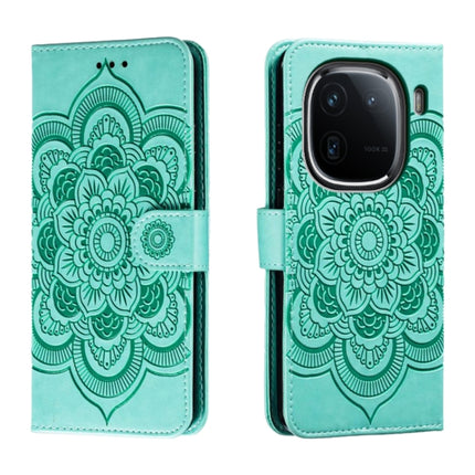 Sun Mandala Embossing Pattern Phone Leather Case, For vivo iQOO 12 Pro, For vivo iQOO 12, For vivo Y200 5G