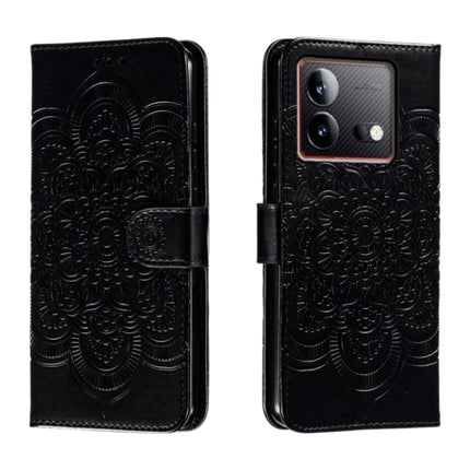 Sun Mandala Embossing Pattern Phone Leather Case, For vivo S17, For vivo S17e, For vivo iQOO Neo8