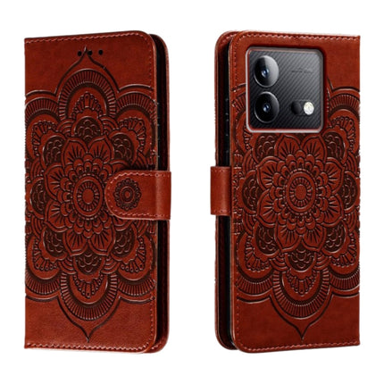 Sun Mandala Embossing Pattern Phone Leather Case, For vivo S17, For vivo S17e, For vivo iQOO Neo8