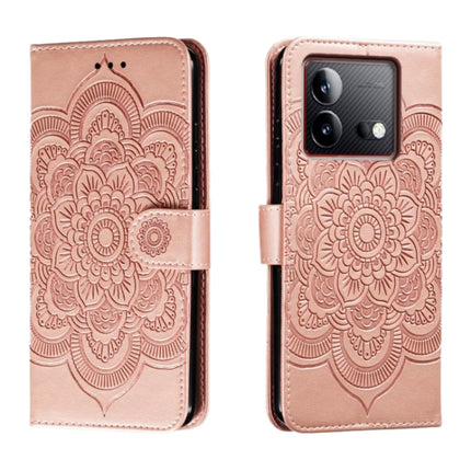 Sun Mandala Embossing Pattern Phone Leather Case, For vivo S17, For vivo S17e, For vivo iQOO Neo8