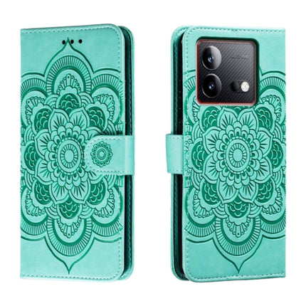 Sun Mandala Embossing Pattern Phone Leather Case, For vivo S17, For vivo S17e, For vivo iQOO Neo8