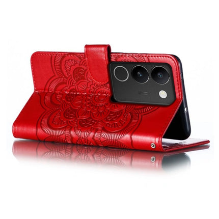 Sun Mandala Embossing Pattern Phone Leather Case, For vivo S17, For vivo S17e, For vivo iQOO Neo8