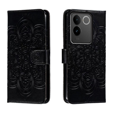 Sun Mandala Embossing Pattern Phone Leather Case, For vivo S17, For vivo S17e, For vivo iQOO Neo8