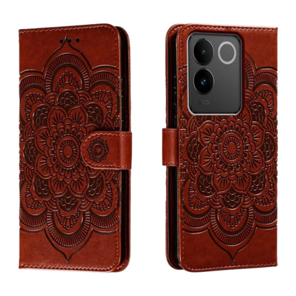 Sun Mandala Embossing Pattern Phone Leather Case, For vivo S17, For vivo S17e, For vivo iQOO Neo8