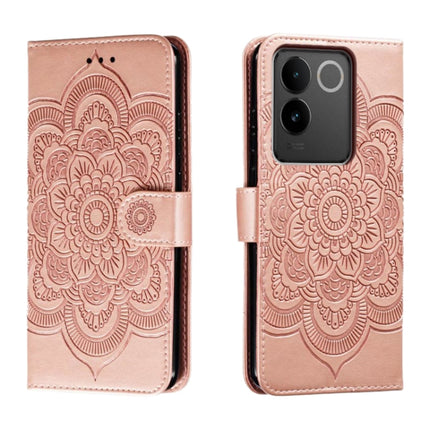 Sun Mandala Embossing Pattern Phone Leather Case, For vivo S17, For vivo S17e, For vivo iQOO Neo8