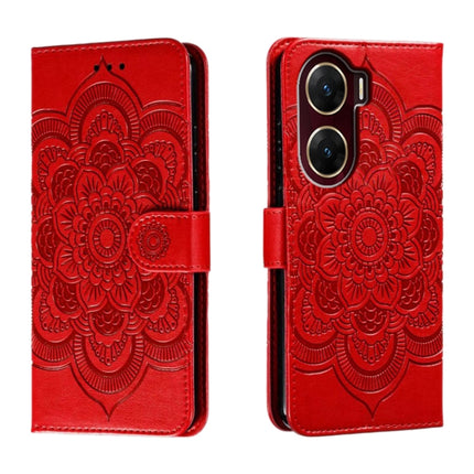 Sun Mandala Embossing Pattern Phone Leather Case, For vivo Y17S, For vivo V29e, For vivo Y35M+