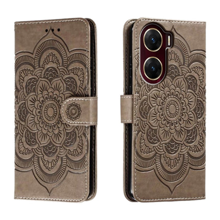 Sun Mandala Embossing Pattern Phone Leather Case, For vivo Y17S, For vivo V29e, For vivo Y35M+