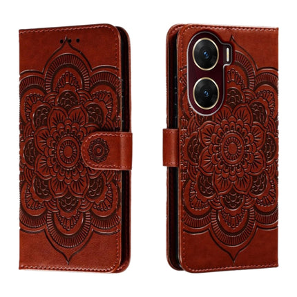 Sun Mandala Embossing Pattern Phone Leather Case, For vivo Y17S, For vivo V29e, For vivo Y35M+