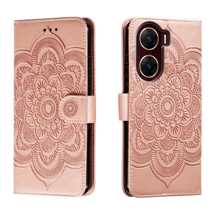 Sun Mandala Embossing Pattern Phone Leather Case, For vivo Y17S, For vivo V29e, For vivo Y35M+