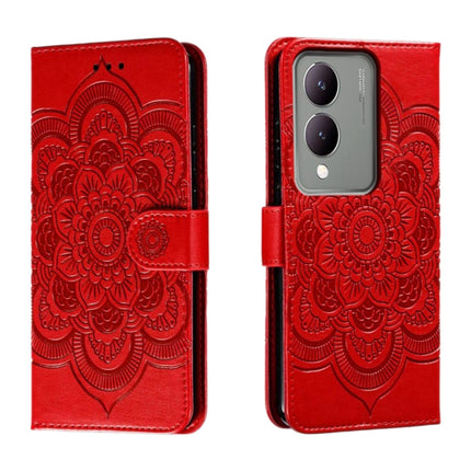 Sun Mandala Embossing Pattern Phone Leather Case, For vivo Y17S, For vivo V29e, For vivo Y35M+