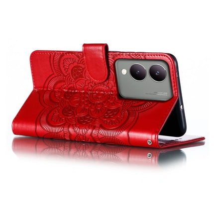 Sun Mandala Embossing Pattern Phone Leather Case, For vivo Y17S, For vivo V29e, For vivo Y35M+