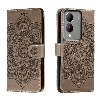 Sun Mandala Embossing Pattern Phone Leather Case, For vivo Y17S, For vivo V29e, For vivo Y35M+