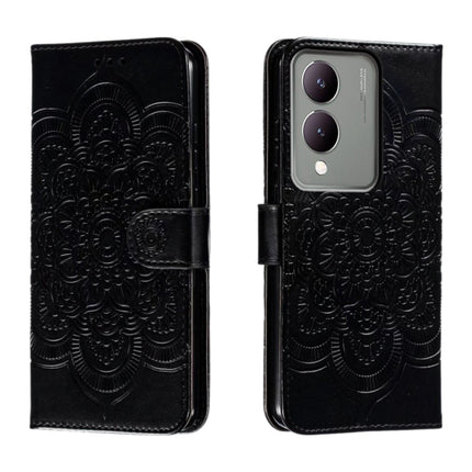 Sun Mandala Embossing Pattern Phone Leather Case, For vivo Y17S, For vivo V29e, For vivo Y35M+