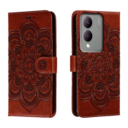 Sun Mandala Embossing Pattern Phone Leather Case, For vivo Y17S, For vivo V29e, For vivo Y35M+