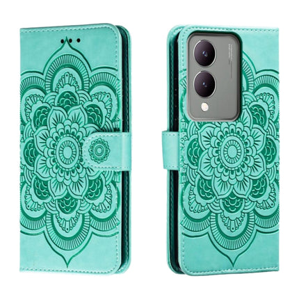 Sun Mandala Embossing Pattern Phone Leather Case, For vivo Y17S, For vivo V29e, For vivo Y35M+