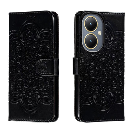Sun Mandala Embossing Pattern Phone Leather Case, For vivo Y17S, For vivo V29e, For vivo Y35M+