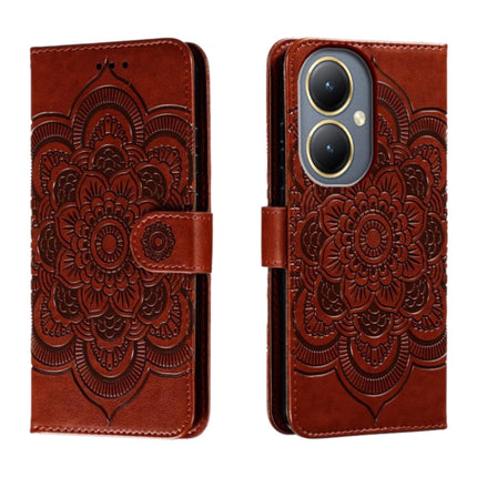Sun Mandala Embossing Pattern Phone Leather Case, For vivo Y17S, For vivo V29e, For vivo Y35M+
