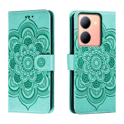 Sun Mandala Embossing Pattern Phone Leather Case, For vivo Y78, For vivo Y100 5G