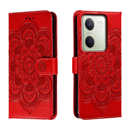 Sun Mandala Embossing Pattern Phone Leather Case, For vivo Y78, For vivo Y100 5G