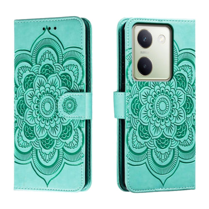 Sun Mandala Embossing Pattern Phone Leather Case, For vivo Y78, For vivo Y100 5G