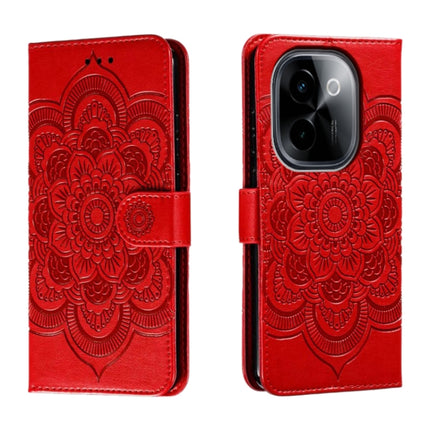 Sun Mandala Embossing Pattern Phone Leather Case, For vivo iQOO 12 Pro, For vivo iQOO 12, For vivo Y200 5G