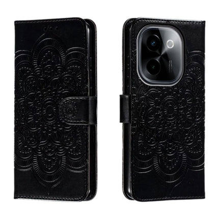 Sun Mandala Embossing Pattern Phone Leather Case, For vivo iQOO 12 Pro, For vivo iQOO 12, For vivo Y200 5G