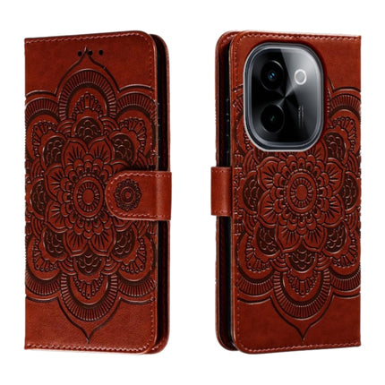 Sun Mandala Embossing Pattern Phone Leather Case, For vivo iQOO 12 Pro, For vivo iQOO 12, For vivo Y200 5G