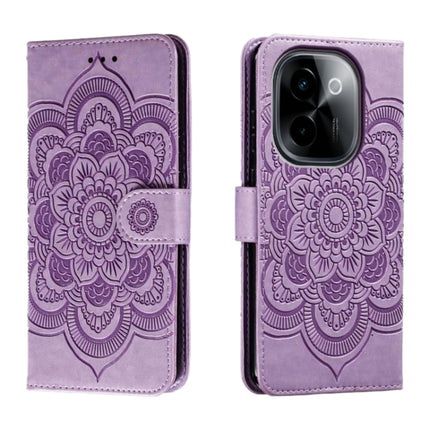 Sun Mandala Embossing Pattern Phone Leather Case, For vivo iQOO 12 Pro, For vivo iQOO 12, For vivo Y200 5G