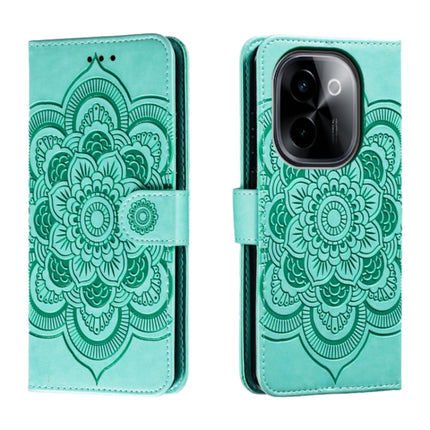 Sun Mandala Embossing Pattern Phone Leather Case, For vivo iQOO 12 Pro, For vivo iQOO 12, For vivo Y200 5G
