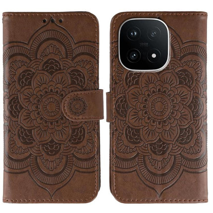 Sun Mandala Embossing Pattern Phone Leather Case, For vivo iQOO 15, For vivo Y500 5G, For vivo Y38