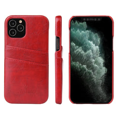 Fierre Shann Retro Oil Wax Texture PU Leather Case with Card Slots, For iPhone 12 Pro Max, For iPhone 12 / 12 Pro, For iPhone 12 mini