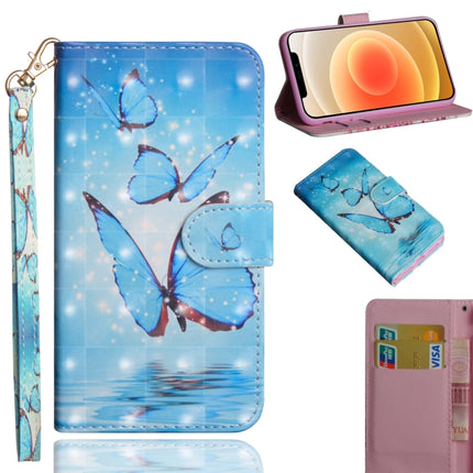 Funda de piel sintética y TPU con tapa horizontal con diseño de pintura 3D, ranuras para tarjetas y billetera, para iPhone 12 mini, iPhone 12/12 Pro, iPhone 12 Pro Max