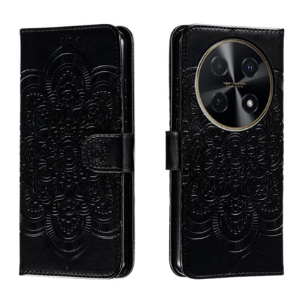 Sun Mandala Embossing Pattern Phone Leather Case, For Huawei Enjoy 70 Pro, For Huawei Enjoy 70, For Huawei Nova 12 Pro