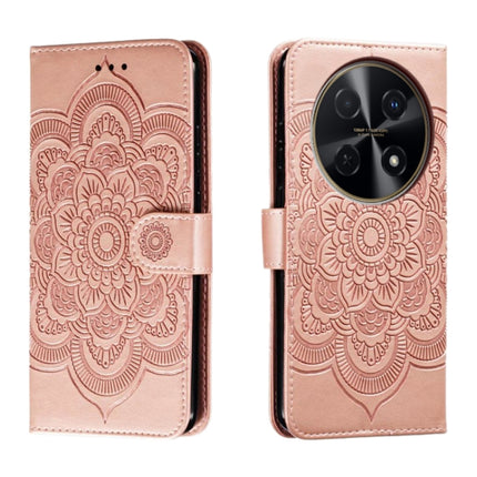 Sun Mandala Embossing Pattern Phone Leather Case, For Huawei Enjoy 70 Pro, For Huawei Enjoy 70, For Huawei Nova 12 Pro
