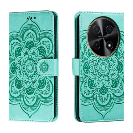 Sun Mandala Embossing Pattern Phone Leather Case, For Huawei Enjoy 70 Pro, For Huawei Enjoy 70, For Huawei Nova 12 Pro