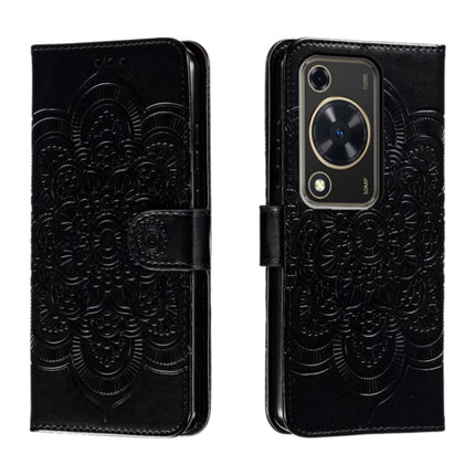 Sun Mandala Embossing Pattern Phone Leather Case, For Huawei Enjoy 70 Pro, For Huawei Enjoy 70, For Huawei Nova 12 Pro