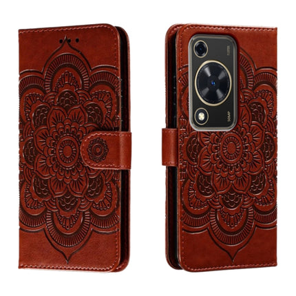 Sun Mandala Embossing Pattern Phone Leather Case, For Huawei Enjoy 70 Pro, For Huawei Enjoy 70, For Huawei Nova 12 Pro