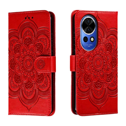 Sun Mandala Embossing Pattern Phone Leather Case, For Huawei Nova 12