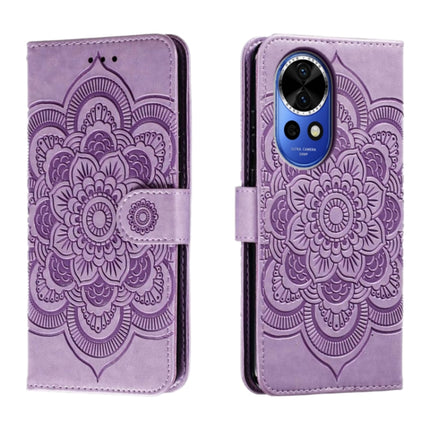 Sun Mandala Embossing Pattern Phone Leather Case, For Huawei Nova 12