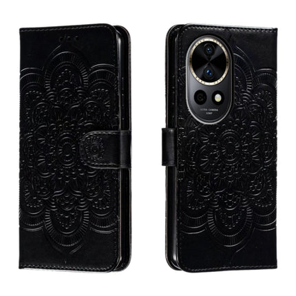 Sun Mandala Embossing Pattern Phone Leather Case, For Huawei Enjoy 70 Pro, For Huawei Enjoy 70, For Huawei Nova 12 Pro