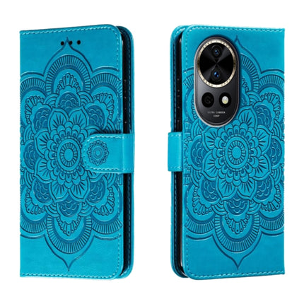 Sun Mandala Embossing Pattern Phone Leather Case, For Huawei Enjoy 70 Pro, For Huawei Enjoy 70, For Huawei Nova 12 Pro