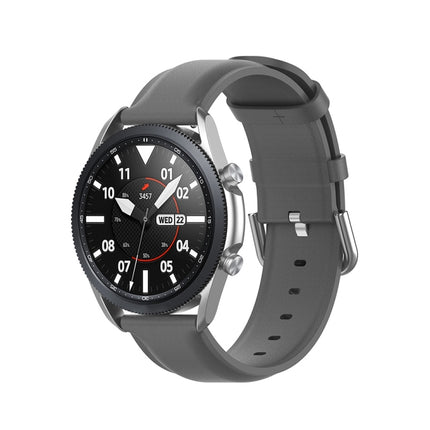 Round Tail Leather Strap, Size: Free Size 20mm, For Galaxy Watch 3 41mm
