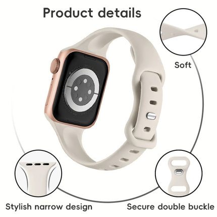 Two Color Slim Butterfly Buckle Silicone Watch Band, For Apple Watch SE 44mm, For Apple Watch Series 6 40mm, For Apple Watch Series 6 44mm