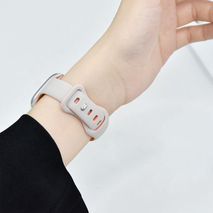 Two Color Slim Butterfly Buckle Silicone Watch Band, For Apple Watch SE 44mm, For Apple Watch Series 6 40mm, For Apple Watch Series 6 44mm