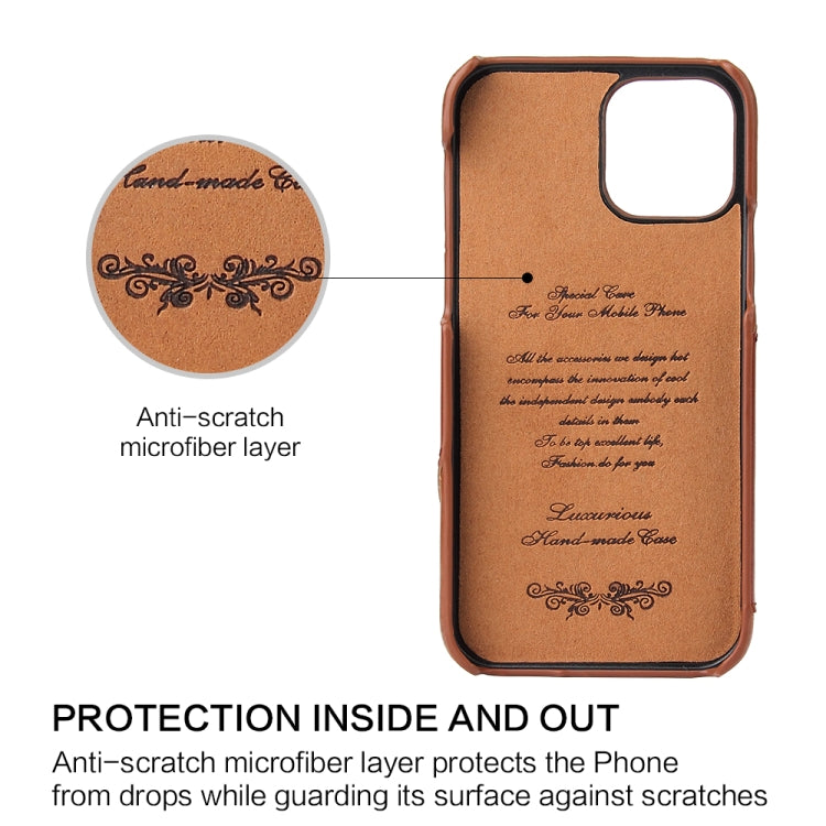 Fierre Shann Oil Wax Texture Genuine Leather Back Cover Case with 360 Degree Rotation Holder & Card Slot, For iPhone 12 Pro Max, For iPhone 12 / 12 Pro, For iPhone 12 mini