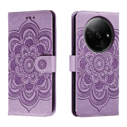 Sun Mandala Embossing Pattern Phone Leather Case, For Redmi Note14 4G 163.25mm, For Redmi Note 14 5G, For Xiaomi Redmi A3