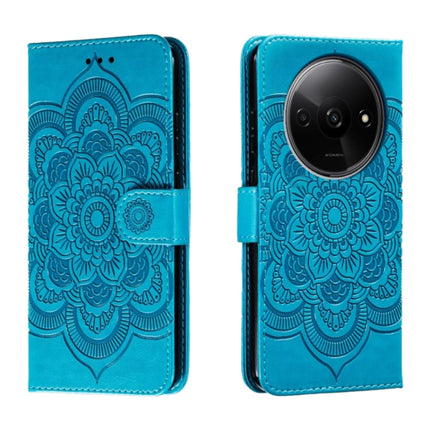 Sun Mandala Embossing Pattern Phone Leather Case, For Redmi Note14 4G 163.25mm, For Redmi Note 14 5G, For Xiaomi Redmi A3