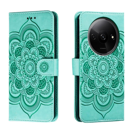 Sun Mandala Embossing Pattern Phone Leather Case, For Redmi Note14 4G 163.25mm, For Redmi Note 14 5G, For Xiaomi Redmi A3